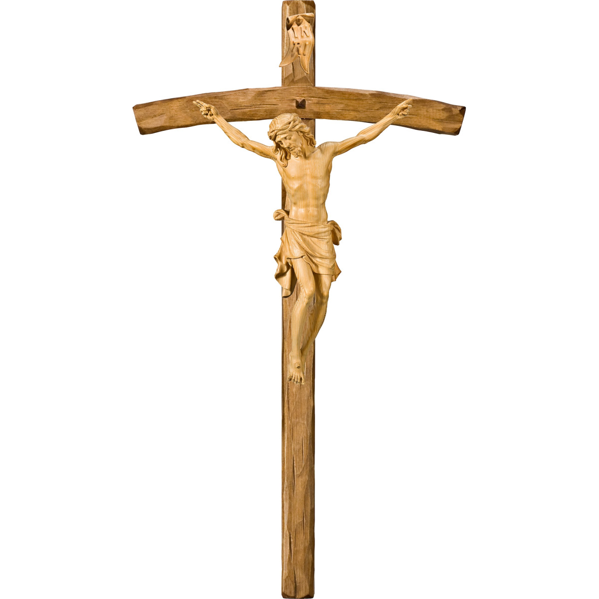 Cristo Pisa en cruz arqueada